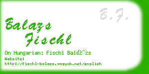 balazs fischl business card